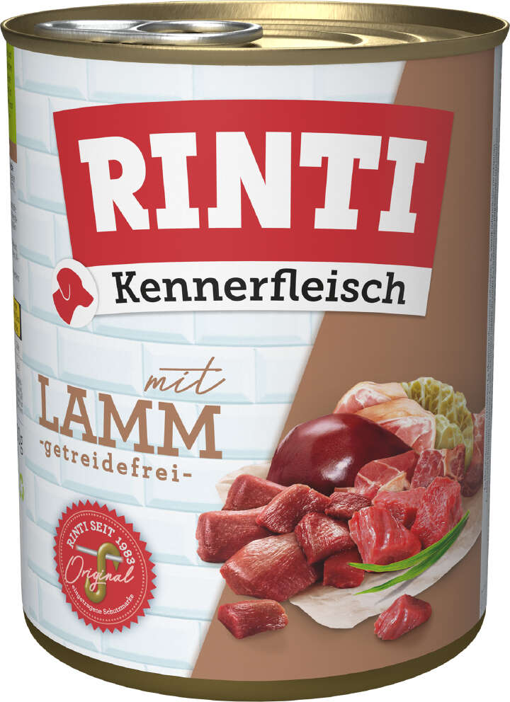 RINTI Hunde-Nassfutter Kennerfleisch mit Lamm
